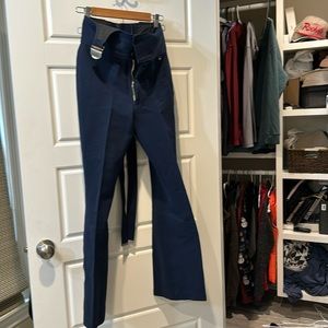 Roffe flare legged ski pant with suspenders